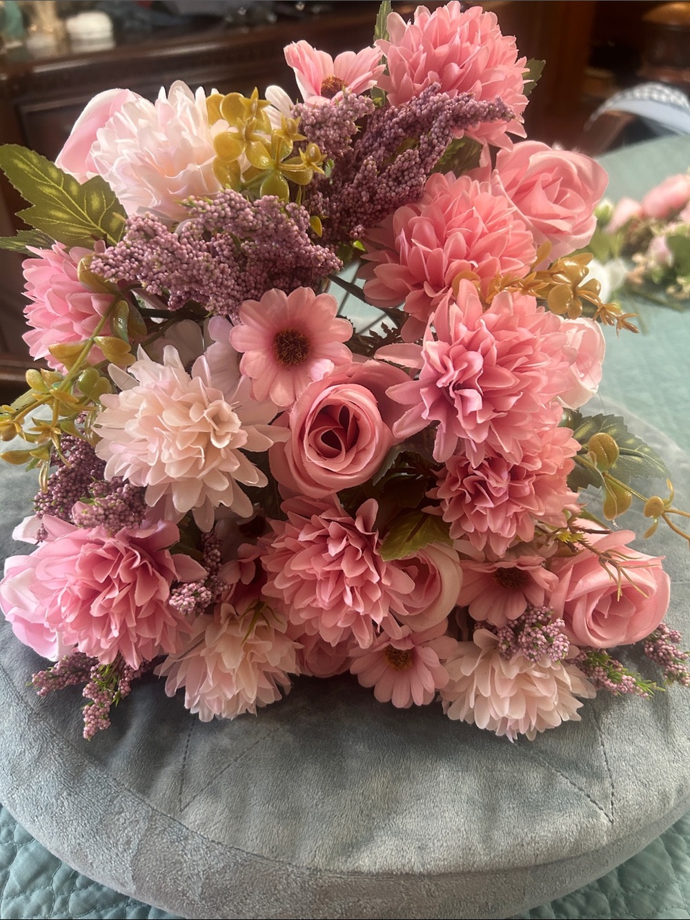 Pink Mixed Faux Flower Bouquet - Home Accents